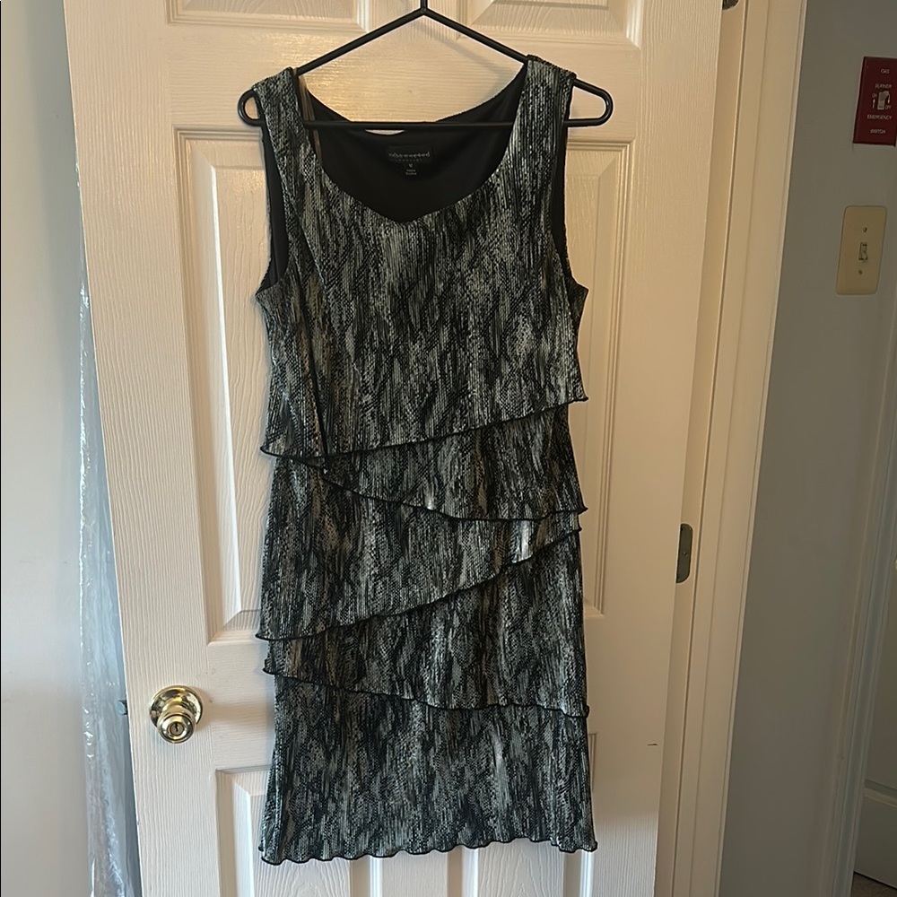 Connected Apparel Black Sheath Cocktail Dress